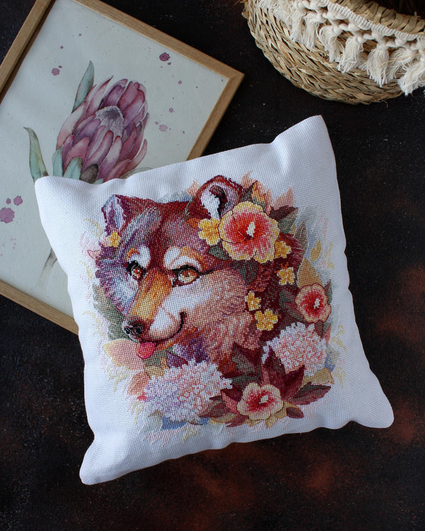 DIY Cross Stitch Pillow Kit 