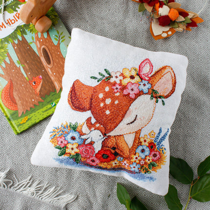 DIY Cross Stitch Pillow Kit "Friendship"