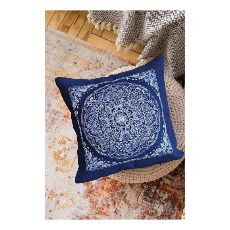 DIY Cross Stitch Pillow Kit "Silver"