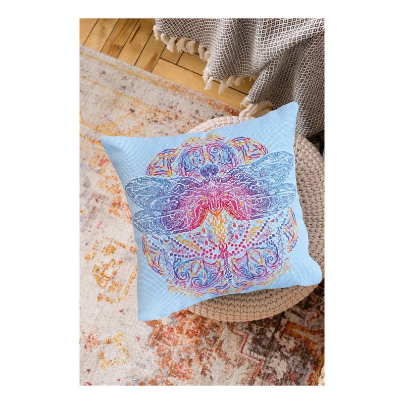 DIY Cross Stitch Pillow Kit "Summer road"