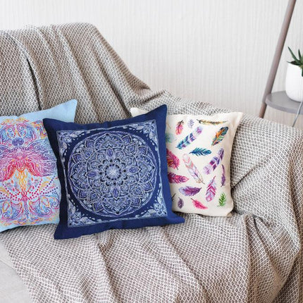 DIY Cross Stitch Pillow Kit "Summer road"