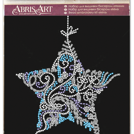 DIY Bead Embroidery Kit "Lace star"  5.9"x5.9" / 15.0x15.0 cm