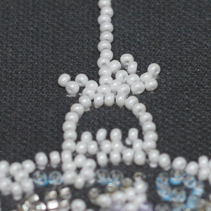 DIY Bead Embroidery Kit "Lace ball"  5.9"x5.9" / 15.0x15.0 cm