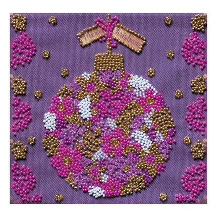 DIY Bead Embroidery Kit "Flower ball"  5.9"x5.9" / 15.0x15.0 cm