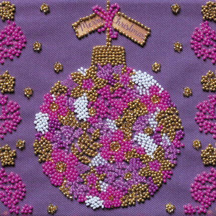 DIY Bead Embroidery Kit "Flower ball"  5.9"x5.9" / 15.0x15.0 cm