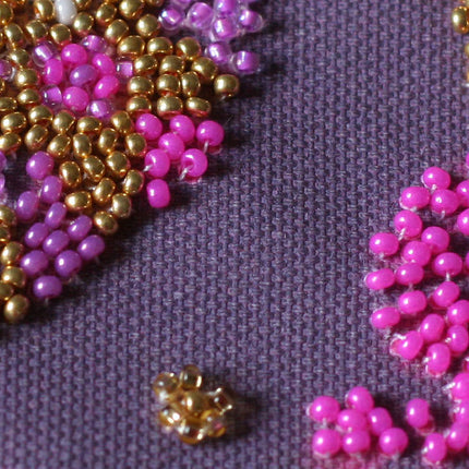 DIY Bead Embroidery Kit "Flower ball"  5.9"x5.9" / 15.0x15.0 cm