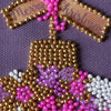 DIY Bead Embroidery Kit "Flower ball"  5.9"x5.9" / 15.0x15.0 cm