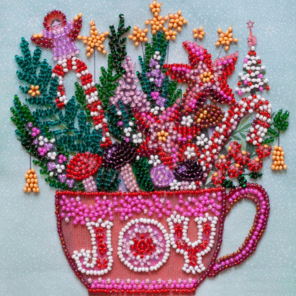 DIY Bead Embroidery Kit "Festive tea party"  5.9"x5.9" / 15.0x15.0 cm