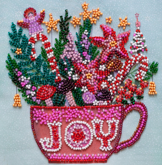 DIY Bead Embroidery Kit "Festive tea party"  5.9"x5.9" / 15.0x15.0 cm