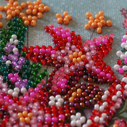 DIY Bead Embroidery Kit "Festive tea party"  5.9"x5.9" / 15.0x15.0 cm