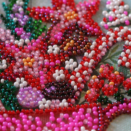 DIY Bead Embroidery Kit "Festive tea party"  5.9"x5.9" / 15.0x15.0 cm