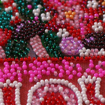 DIY Bead Embroidery Kit "Festive tea party"  5.9"x5.9" / 15.0x15.0 cm