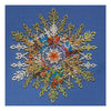 DIY Bead Embroidery Kit "Snow sparkles"  5.9"x5.9" / 15.0x15.0 cm