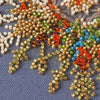 DIY Bead Embroidery Kit "Snow sparkles"  5.9"x5.9" / 15.0x15.0 cm