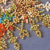 DIY Bead Embroidery Kit "Snow sparkles"  5.9"x5.9" / 15.0x15.0 cm