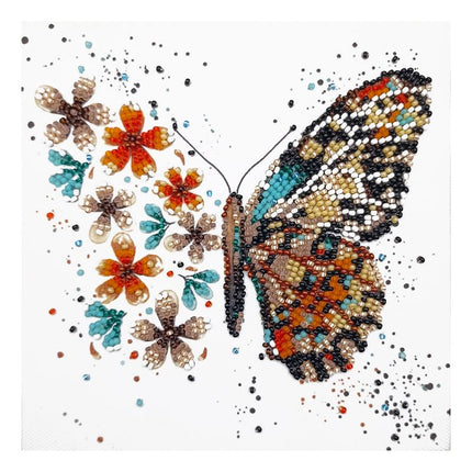 DIY Bead Embroidery Kit "Tigre wings"  5.9"x5.9" / 15.0x15.0 cm