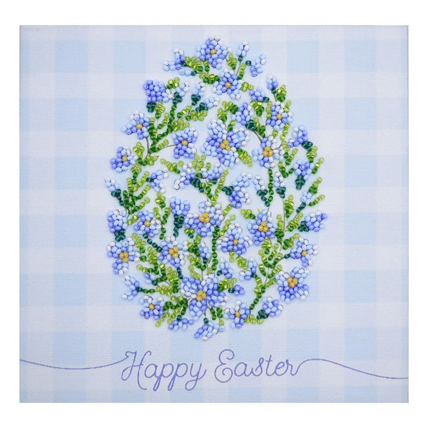 DIY Bead Embroidery Kit "Easter snowdrop"  5.9"x5.9" / 15.0x15.0 cm