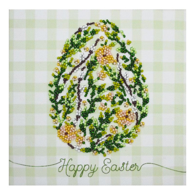 DIY Bead Embroidery Kit "Easter primrose"  5.9"x5.9" / 15.0x15.0 cm