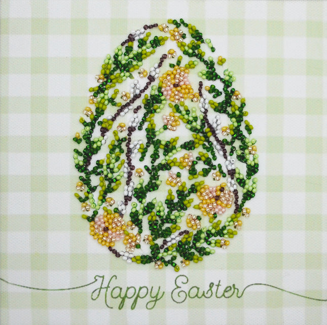 DIY Bead Embroidery Kit "Easter primrose"  5.9"x5.9" / 15.0x15.0 cm