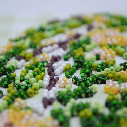DIY Bead Embroidery Kit "Easter primrose"  5.9"x5.9" / 15.0x15.0 cm