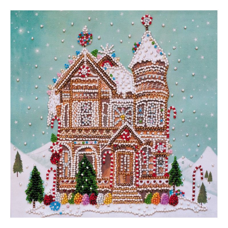 DIY Bead Embroidery Kit "Gingerbread"