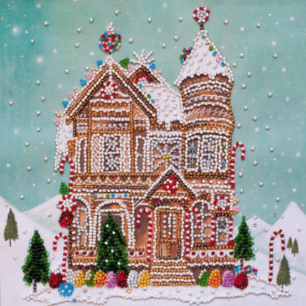 DIY Bead Embroidery Kit "Gingerbread"