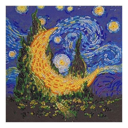 DIY Bead Embroidery Kit "Cypress moon"