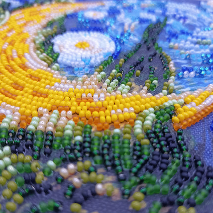 DIY Bead Embroidery Kit "Cypress moon"