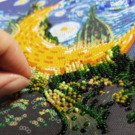 DIY Bead Embroidery Kit "Cypress moon"