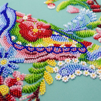 DIY Bead Embroidery Kit "Spring bird"