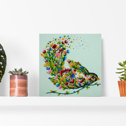 DIY Bead Embroidery Kit "A singing bird"