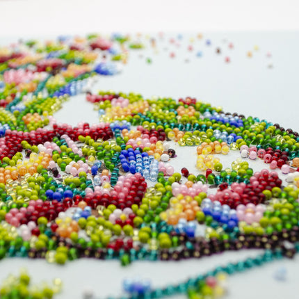 DIY Bead Embroidery Kit "A singing bird"