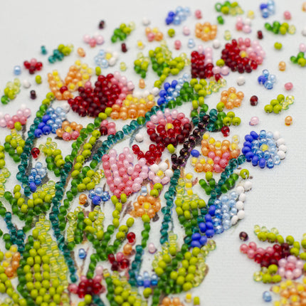 DIY Bead Embroidery Kit "A singing bird"
