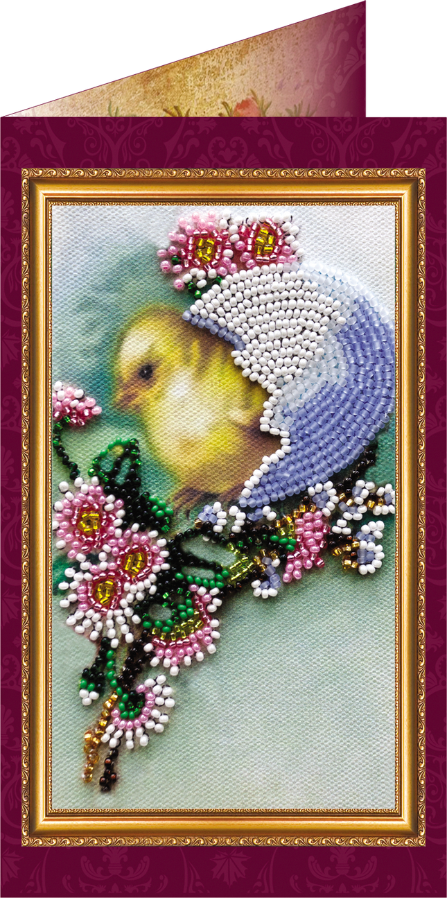DIY Bead embroidery postcard kit "Easter – 2"