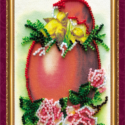 DIY Bead embroidery postcard kit "Easter – 5"