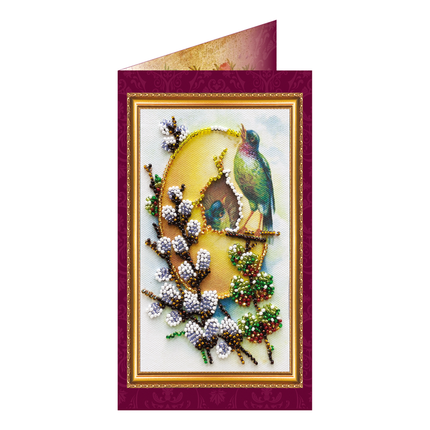 DIY Bead embroidery postcard kit "Easter – 7"