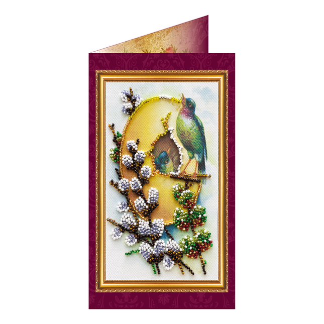 DIY Bead embroidery postcard kit "Easter – 7"