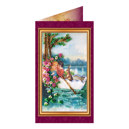DIY Bead embroidery postcard kit "Easter – 10"