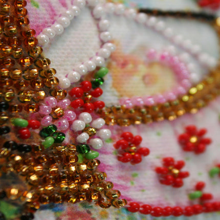 DIY Bead embroidery postcard kit "Baby girl – 1"