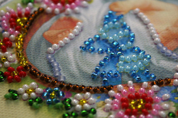 DIY Bead embroidery postcard kit 