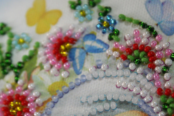 DIY Bead embroidery postcard kit 