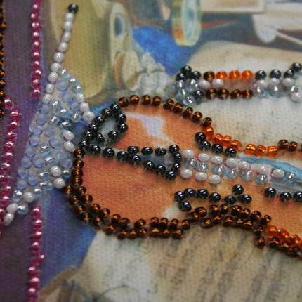 DIY Bead embroidery postcard kit "Happy Birthday – 1"