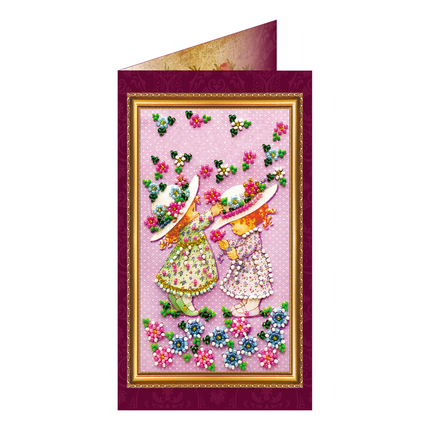 DIY Bead embroidery postcard kit "Happy Birthday – 2"
