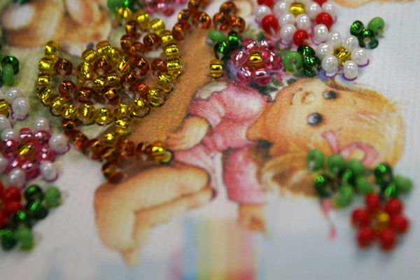 DIY Bead embroidery postcard kit 