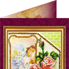 DIY Bead embroidery postcard kit "Happy Wedding – 1"