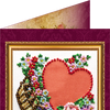 DIY Bead embroidery postcard kit "With love – 2"