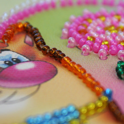 DIY Bead embroidery postcard kit "Congratulations – 4"