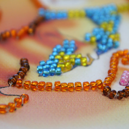 DIY Bead embroidery postcard kit "Congratulations – 4"