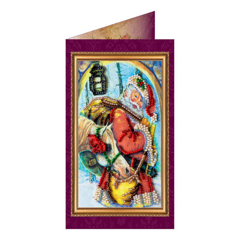 DIY Bead embroidery postcard kit "Goodies – 1"