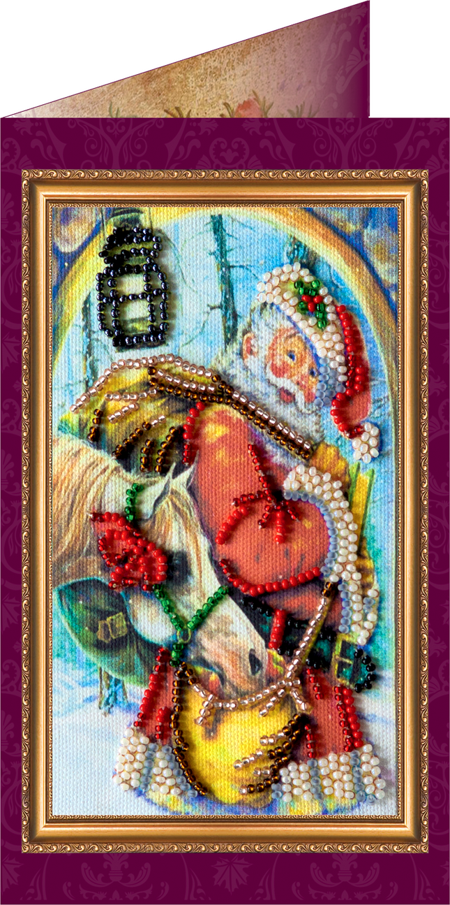 DIY Bead embroidery postcard kit "Goodies – 1"